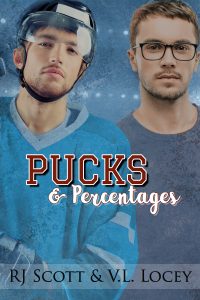 Pucks & Percentages, MM Hockey Romance, RJ Scott, V.L. Locey