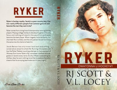 Ryker, Owatonna U Hockey, Gay Romance, MM Romance, RJ Scott, V.L. Locey