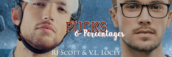 Pucks & Percentages, MM Hockey Romance, RJ Scott, V.L. Locey
