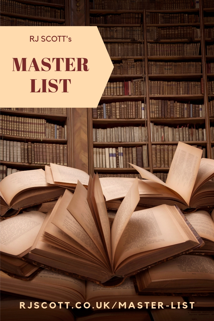 Master List of all books by USA Today bestselling MM Romance Author, RJ Scott