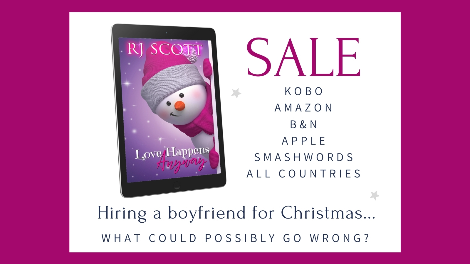 Love Happens Anyway MM Romance RJ Scott Christmas Sale at only 99c