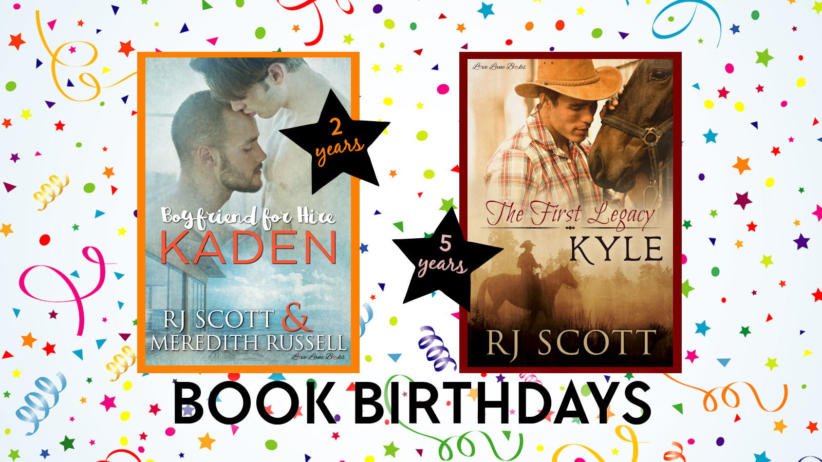 Book Birthdays MM Romance Cowboys RJ Scott