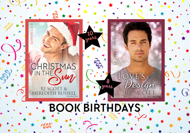 Happy Book Birthday to Christmas in the Sun & Love's Design!